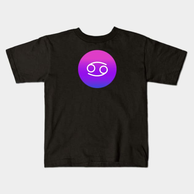 Gradient Zodiac Cancer Kids T-Shirt by TheSoldierOfFortune